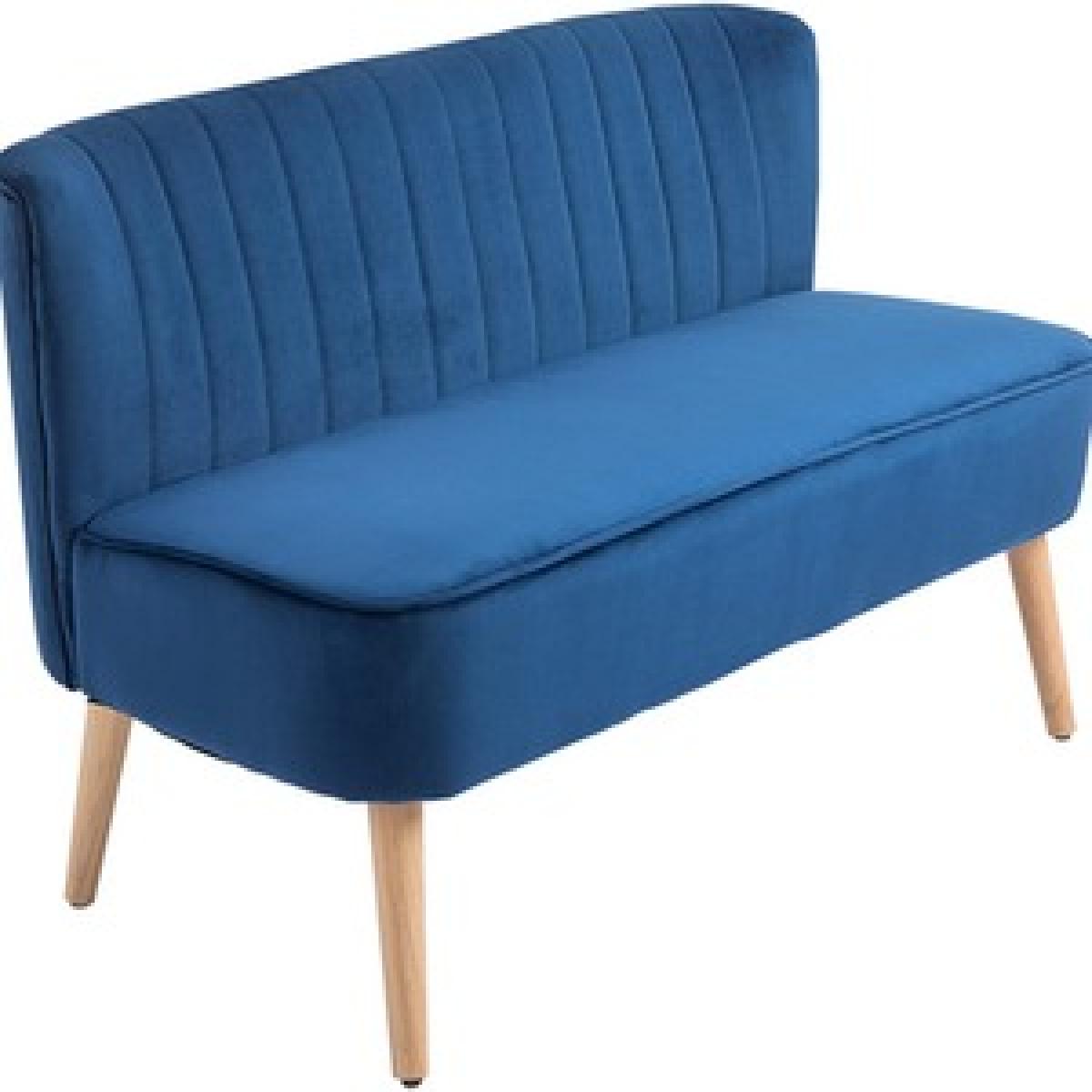 Modern Double Seat Sofa with Wooden Frame - Grey – image 15