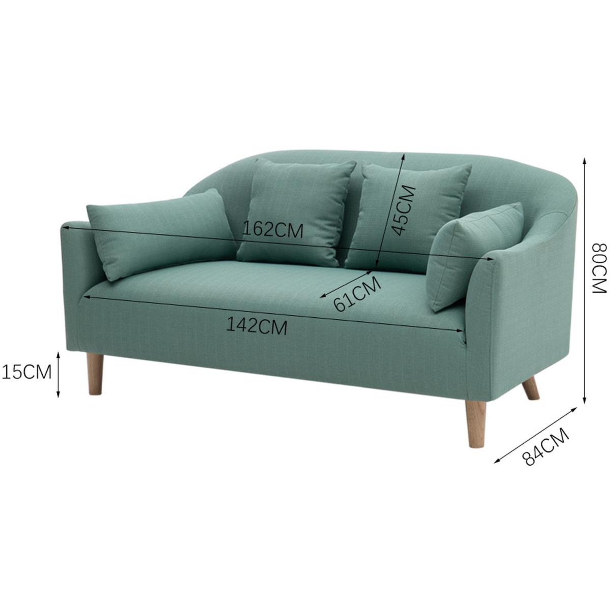 Cashmere Linen 2 Seater Sofa - Blue – image 2