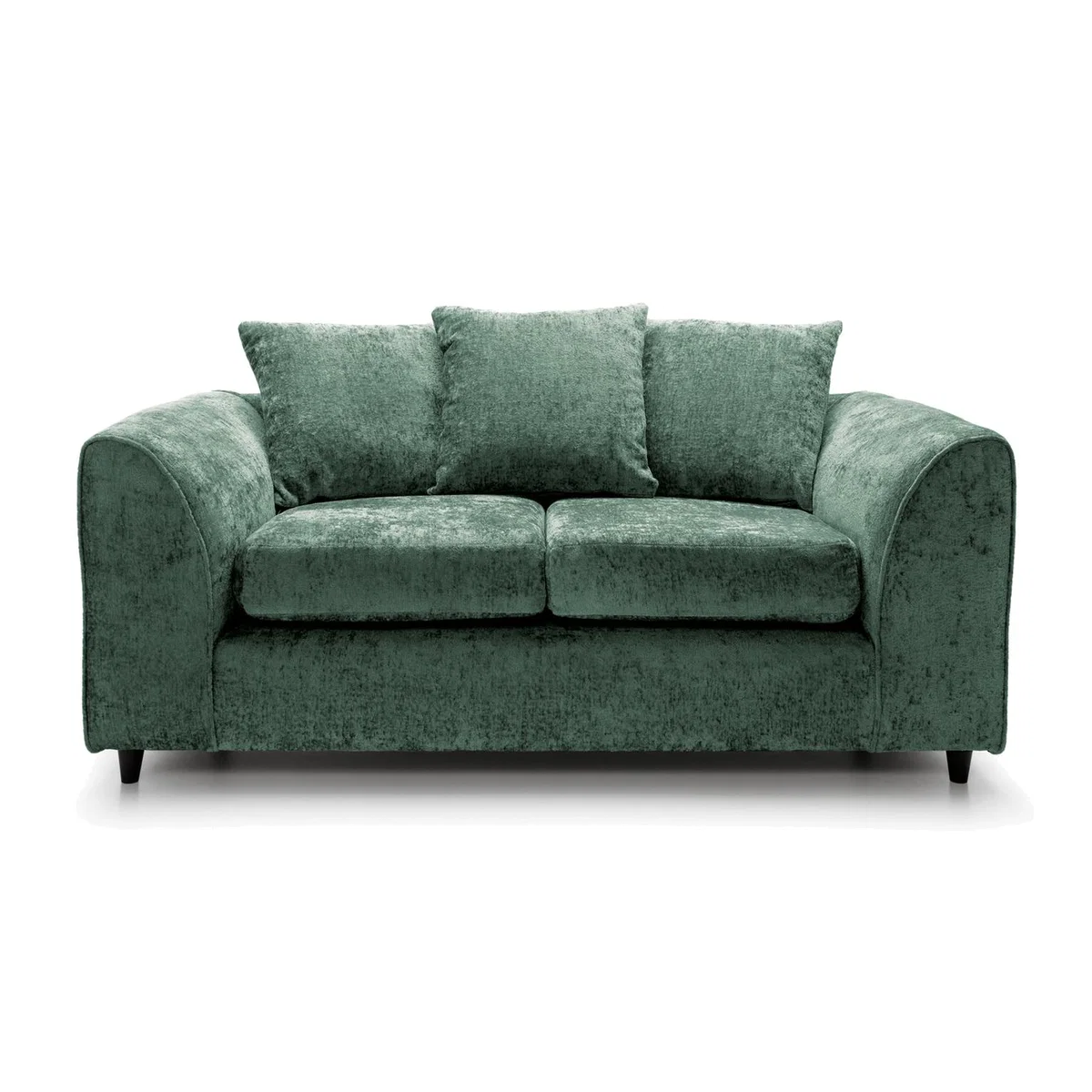 Harriet Crushed Chenille 2 Seater Sofa - Rifle Green