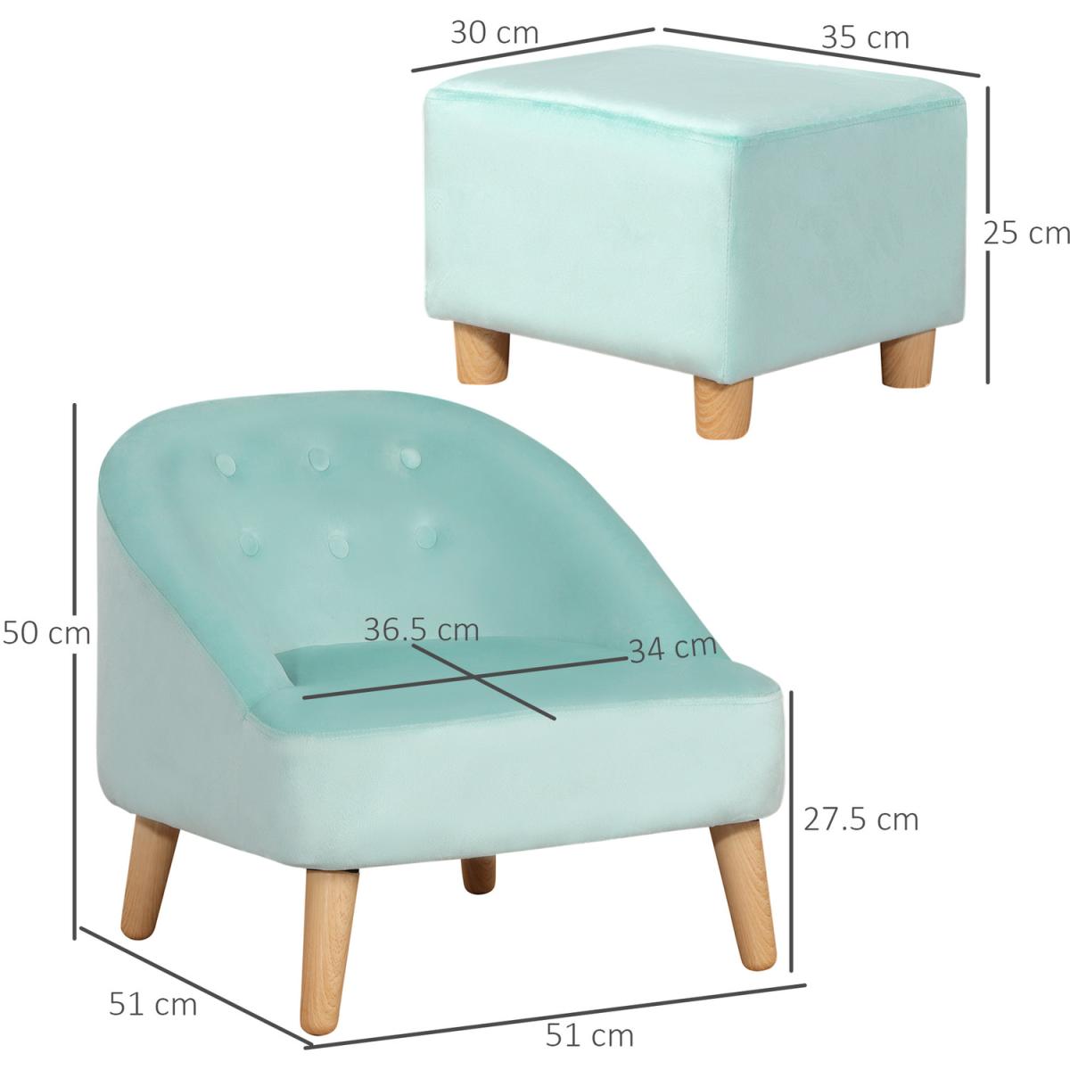 Toddler Chair 2 Piece Sofa Set - Blue – image 3
