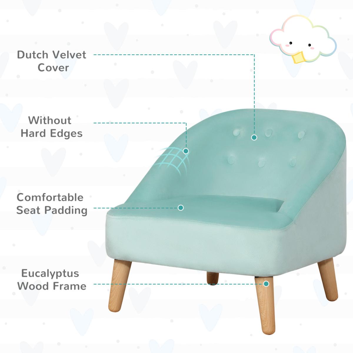Toddler Chair 2 Piece Sofa Set - Blue – image 6