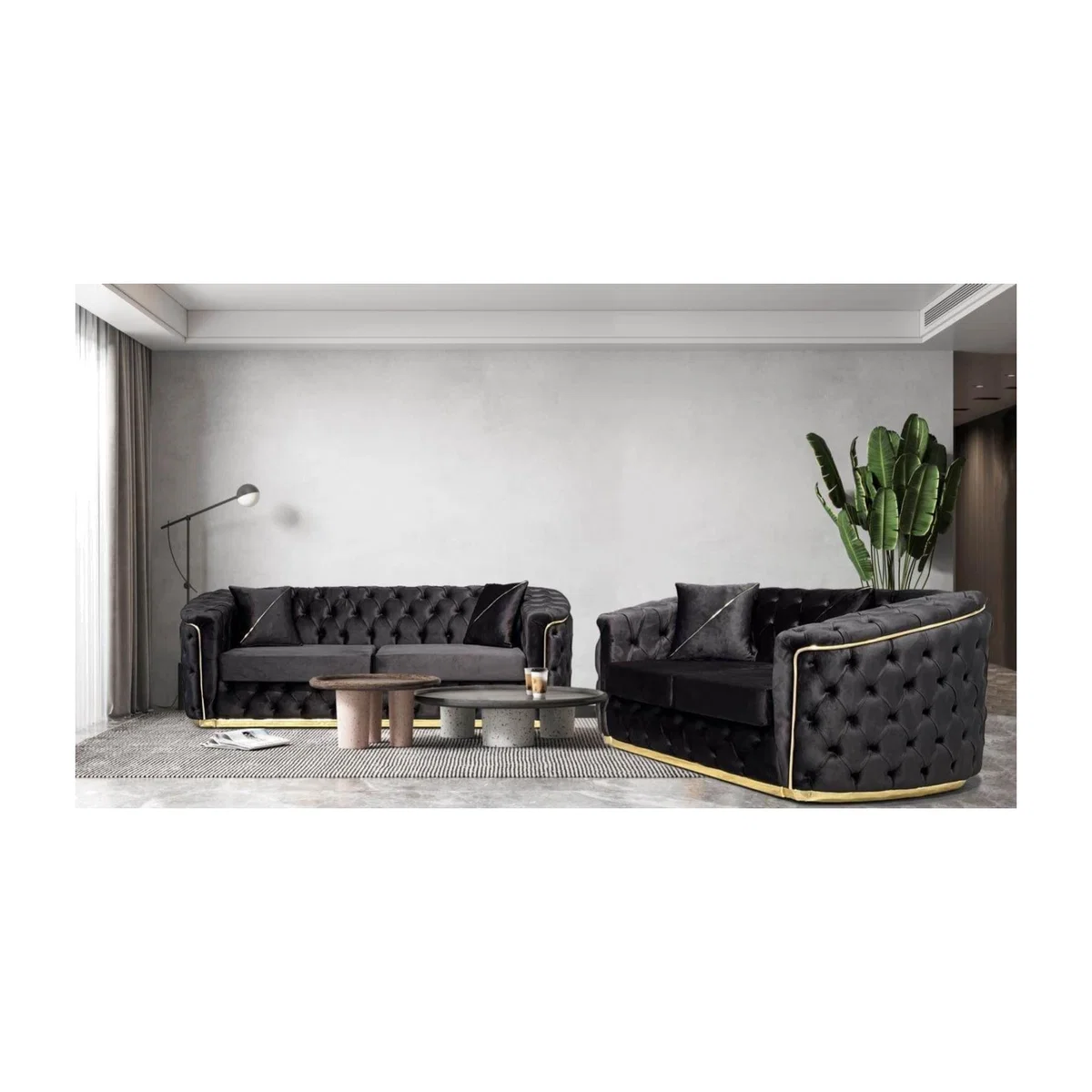 Tessa 32 Seater Sofa - Black – image 1