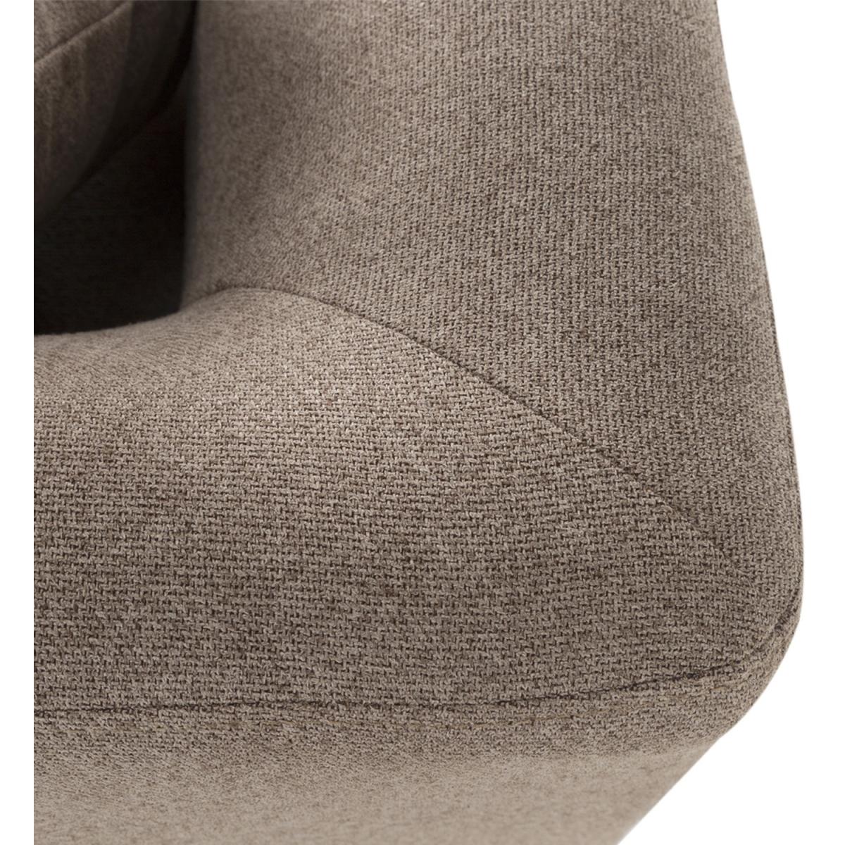 Modern Linen Upholstered 2-Seater Sofa - Coffee – image 5