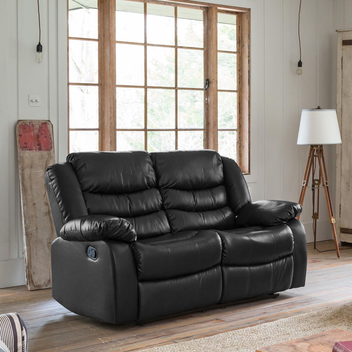 Brooklyn 2 Seat Recliner Sofa - Black – image 1
