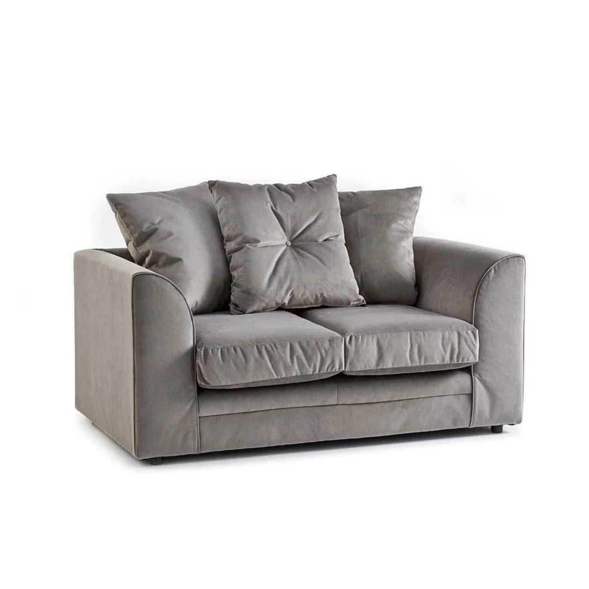 Mirana Modern Plush Velvet 2 Seater Sofa - Grey – image 2