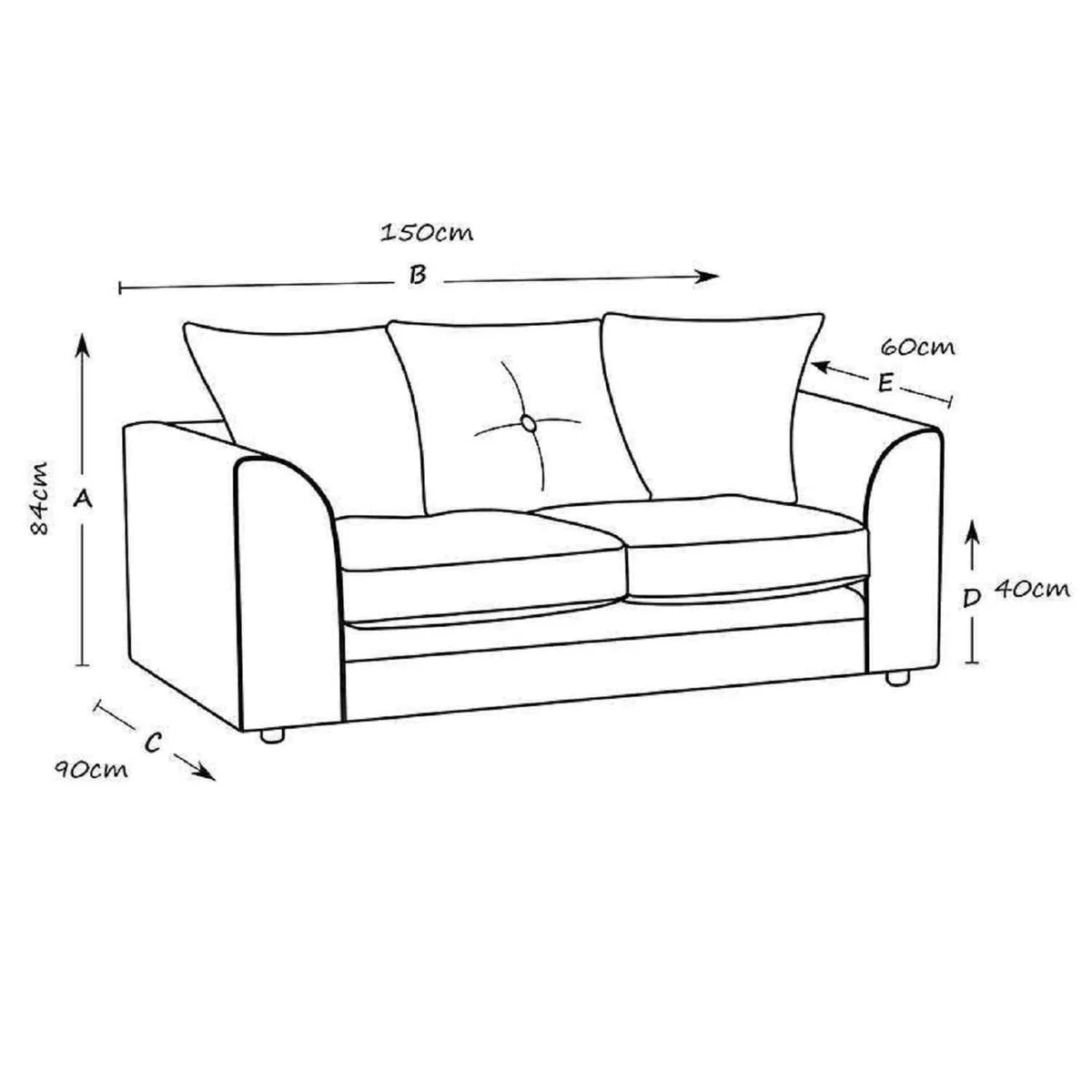 Mirana Modern Plush Velvet 2 Seater Sofa - Grey – image 5
