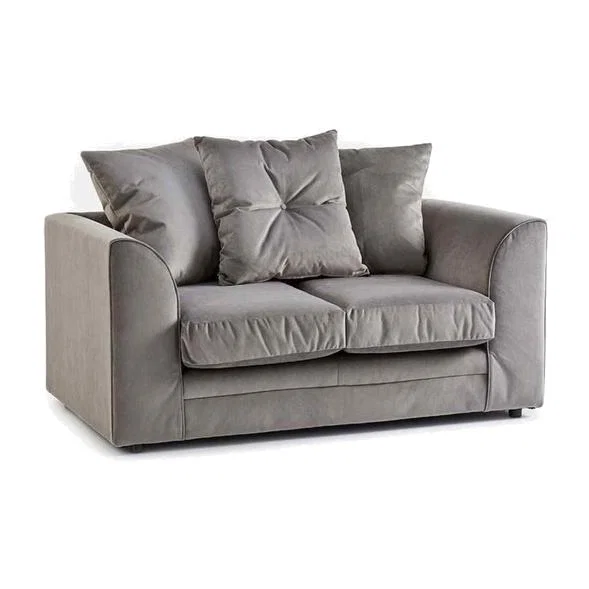 Mirana Modern Plush Velvet 2 Seater Sofa - Grey – image 1