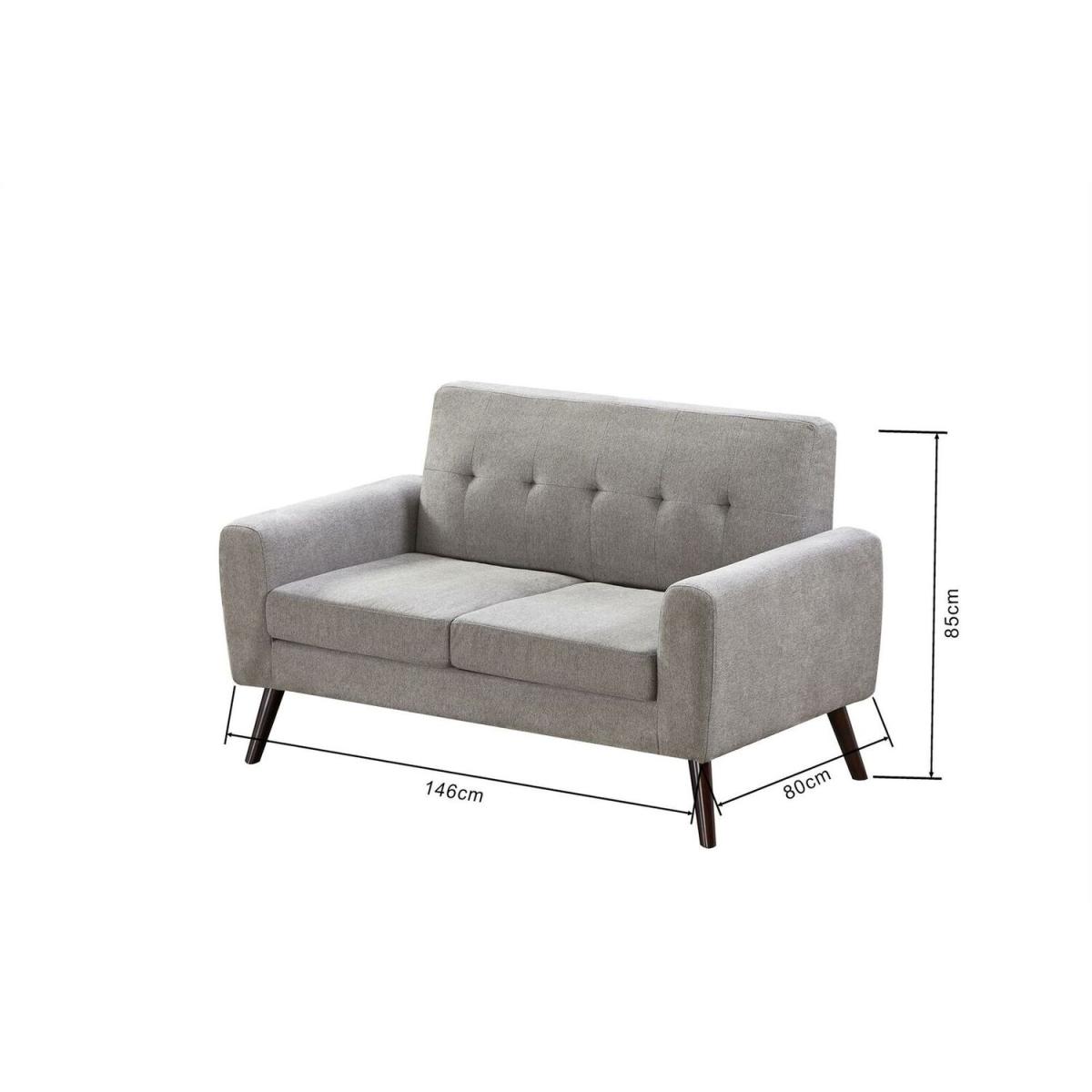 Snowdonia 2 Seater Button Back Sofa - Grey - Grey – image 4
