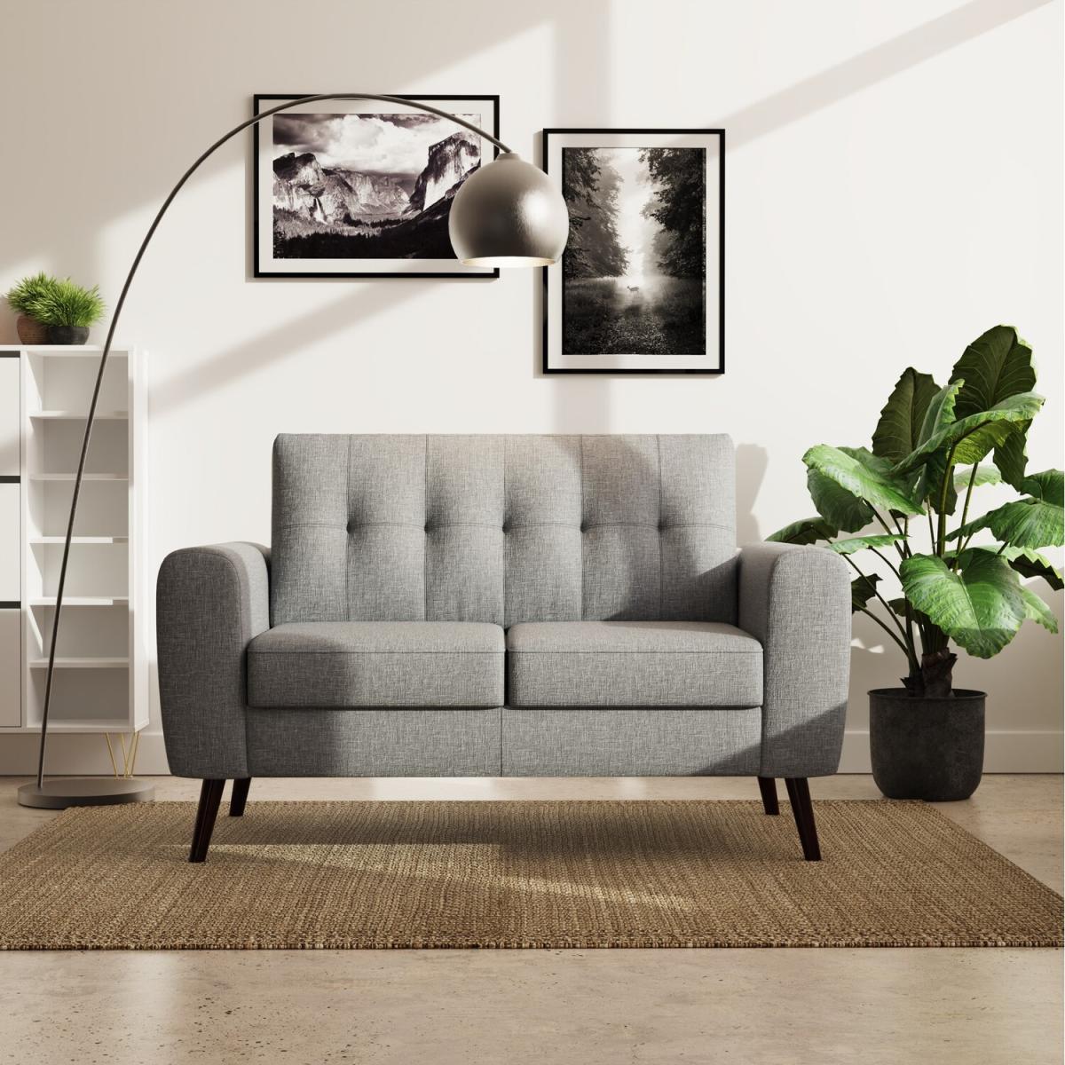 Snowdonia 2 Seater Button Back Sofa - Grey - Grey – image 5