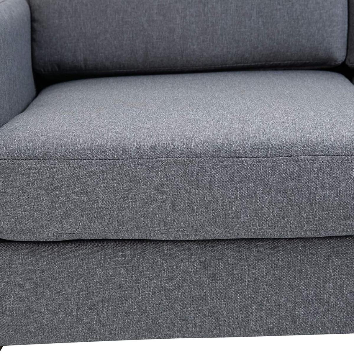 Modern Double Seat Sofa - Grey – image 4