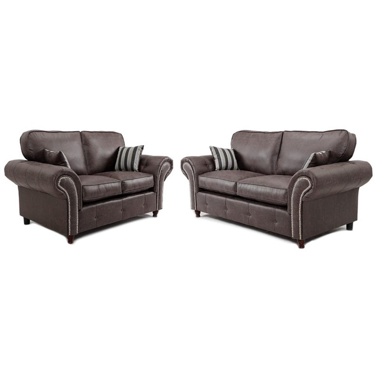 Oakland 3 Seater and 2 Seater Sofa Set - Black – image 2