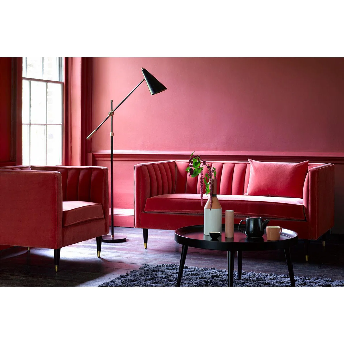 Ruby 2 Seat Sofa in Hydrangea Highland Tweed - sofa.com – image 2