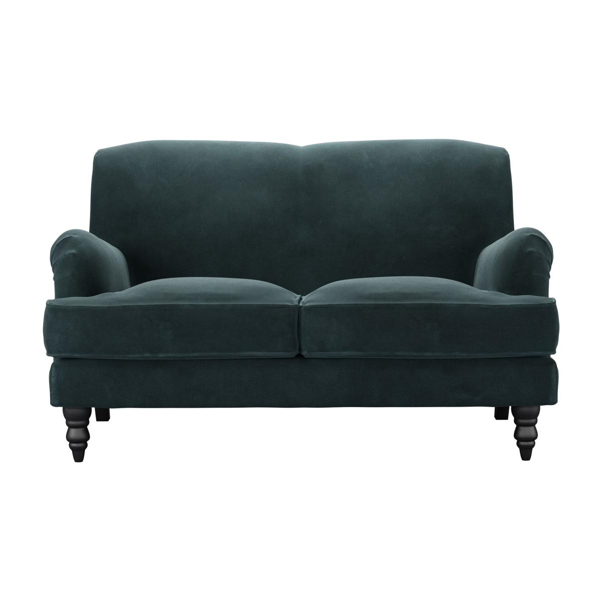 Snowdrop 2 Seat Sofa in Deep Forest Aquaclean Clever Velvet – image 1