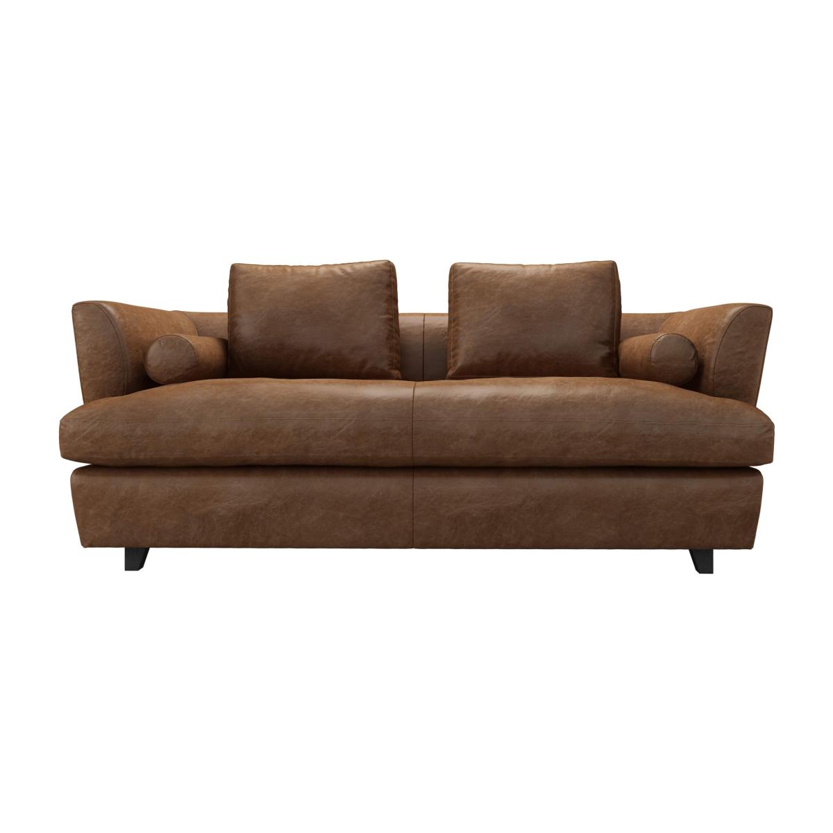 Larsen Three Seat Sofa Bed in Tan Vintage Leather - sofa.com – image 1