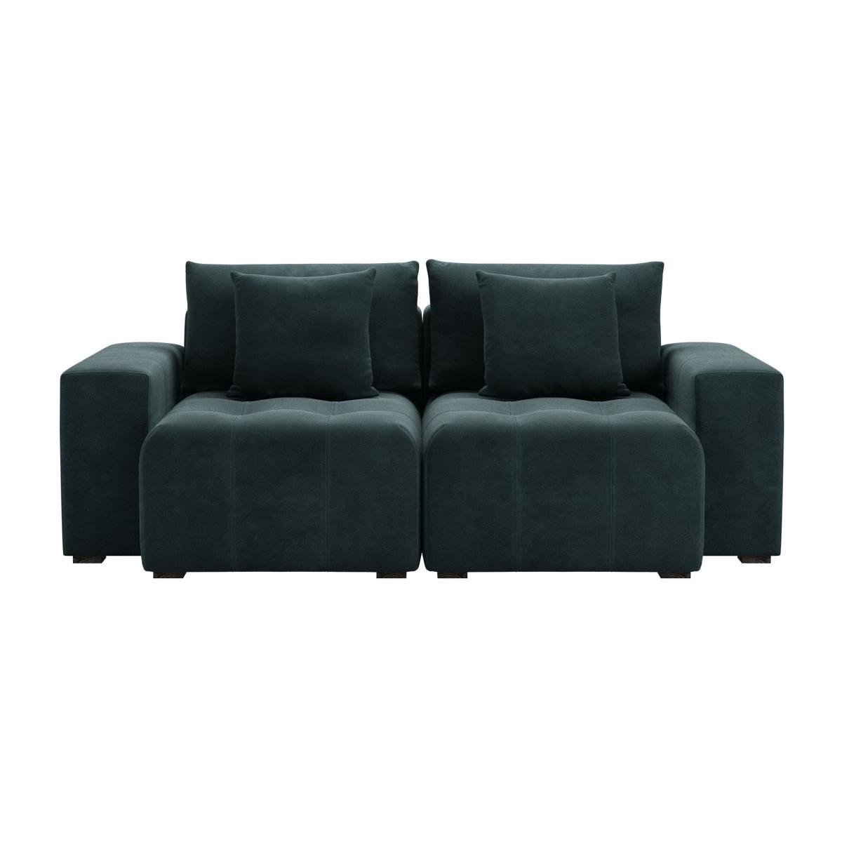 Romy 2 Seat Sofa in Deep Forest Aquaclean Clever Velvet – image 1