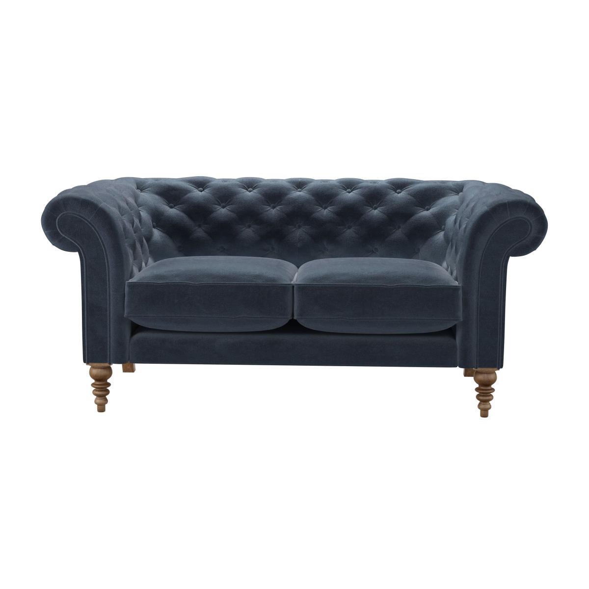 Oscar 2 Seat Sofa in Skyfall Cotton Matt Velvet – image 1