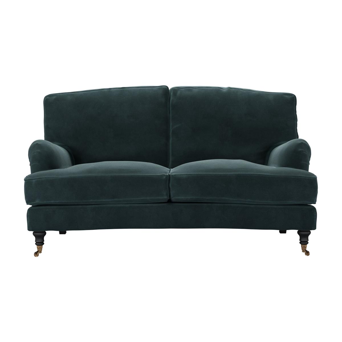 Bluebell 2 Seat Sofa in Deep Forest Aquaclean Clever Velvet – image 1