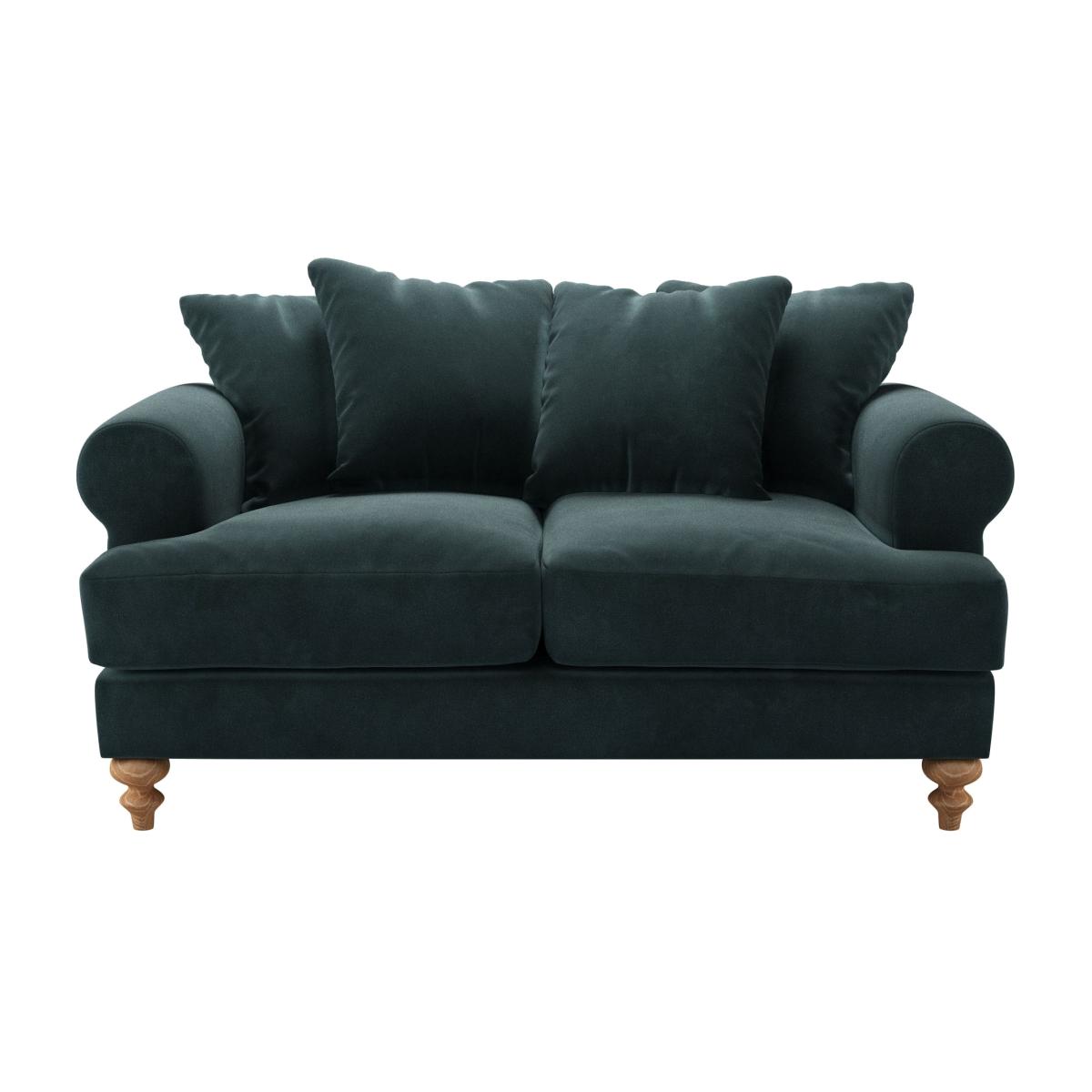 Teddy 2 Seat Sofa in Deep Forest Aquaclean Clever Velvet – image 1