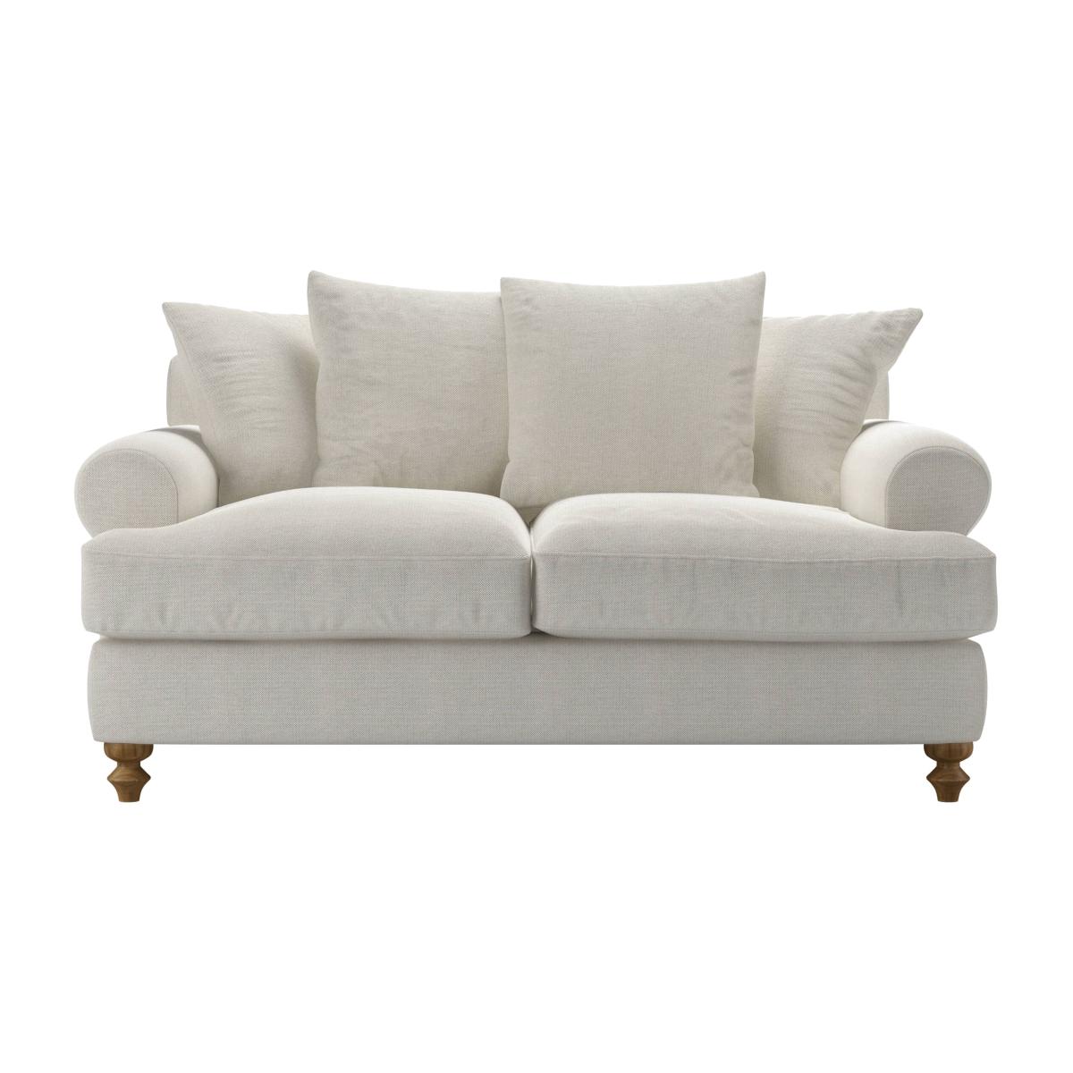 Perfectly pristine Teddy 2 Seat Sofabed in Clay House Basket Weave - sofa.com