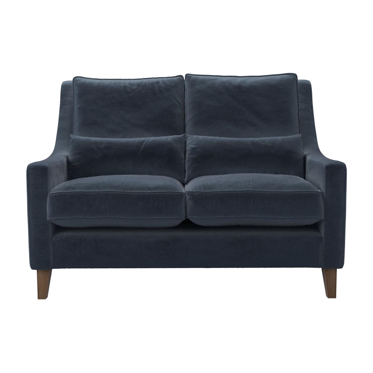 High Back Iggy 2 Seat Sofa in Skyfall Cotton Matt Velvet – image 1