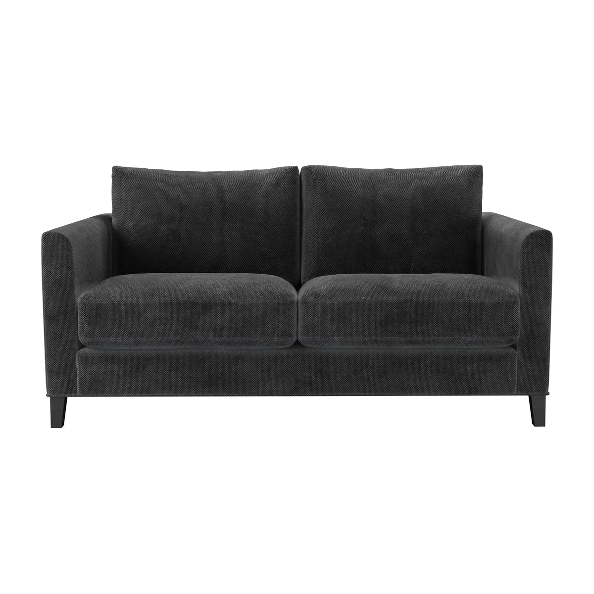 Izzy 2 Seat Sofa (breaks down) in Raven Speckled Chenille – image 1