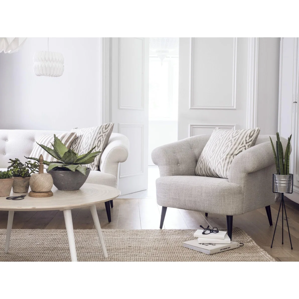 Zeppelin 2 Seat Sofa in Frost Highland Tweed - sofa.com – image 3