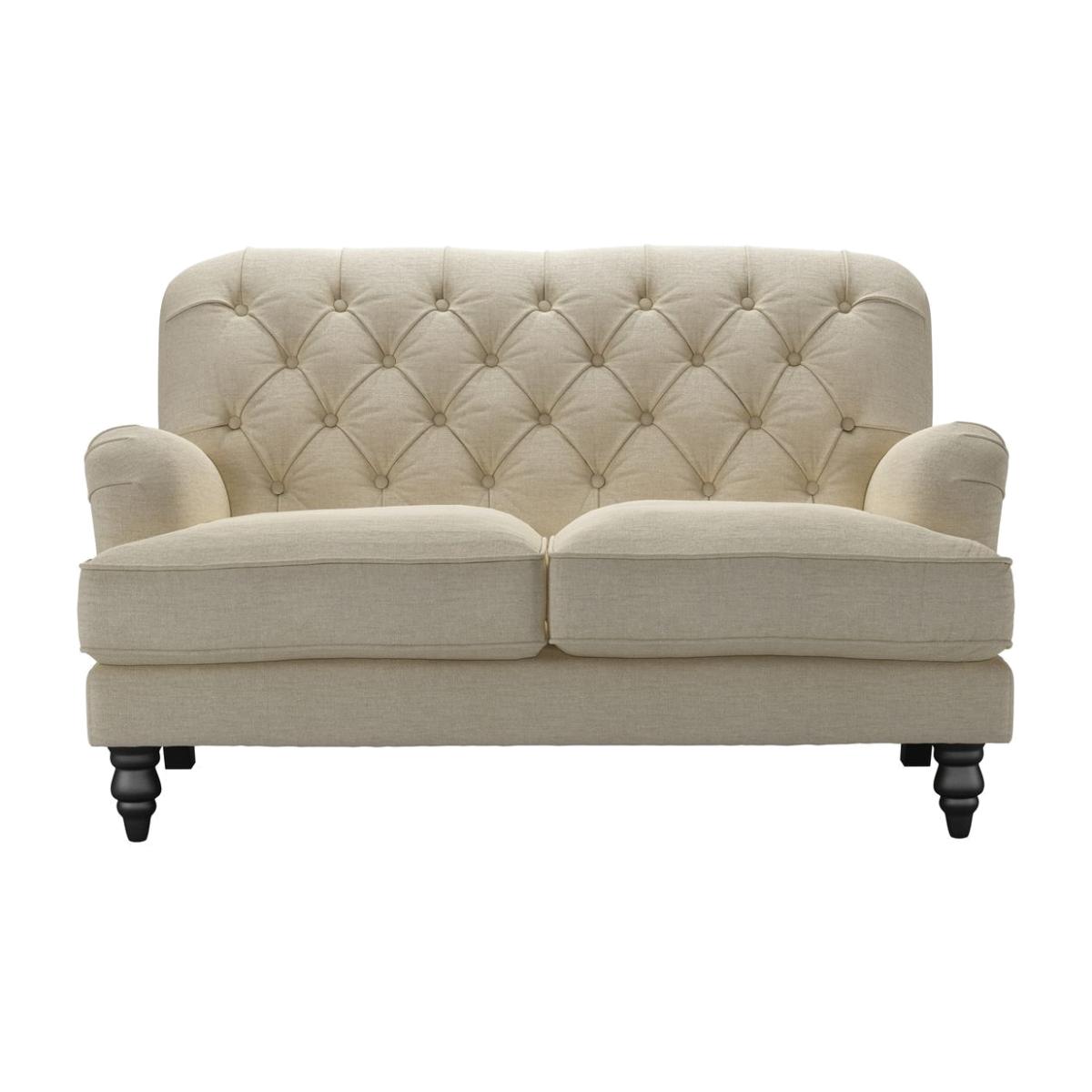 Snowdrop Button Back 2 Seat Sofa (breaks down) in Pampas Hygge Smart Linen – image 1