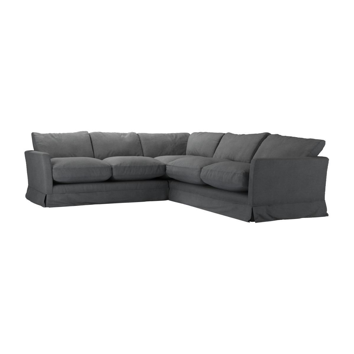 Otto Asym. Crn: LHF 2 Seat w RHF 2.5 Seat in Monsoon Brushed Linen Cotton - sofa.com – image 1