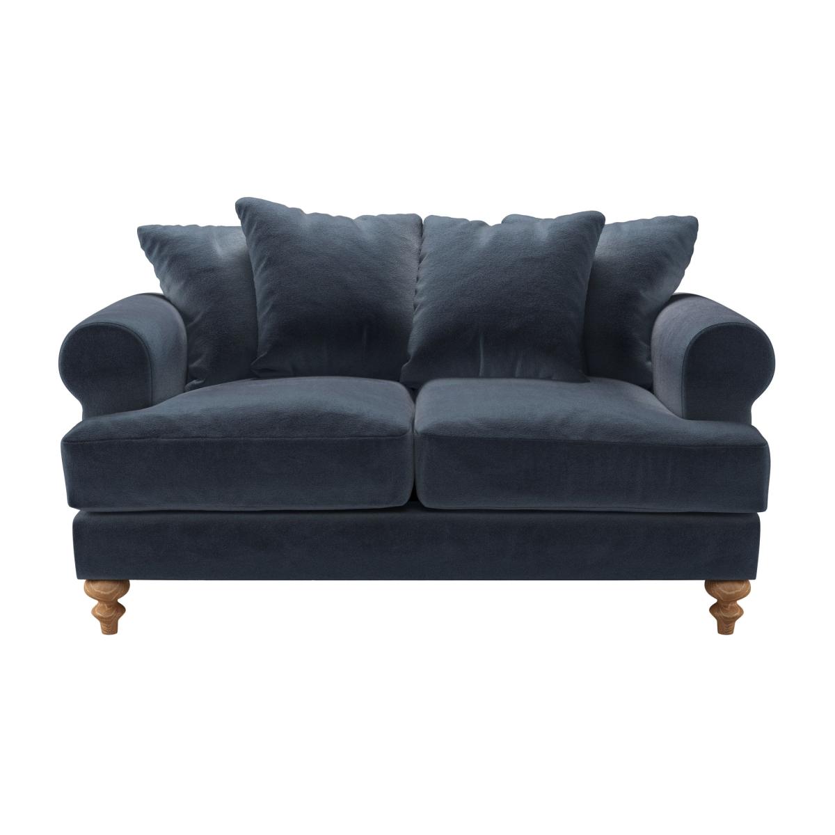 Teddy 2 Seat Sofa in Skyfall Cotton Matt Velvet – image 1