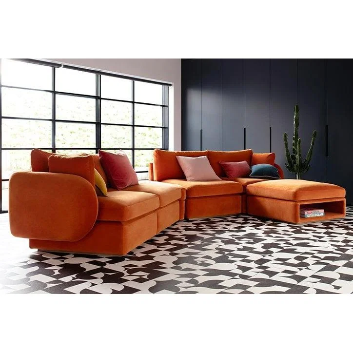 Ren 2 Seat Sofa in Dusty Rose Cotton Matt Velvet – image 7