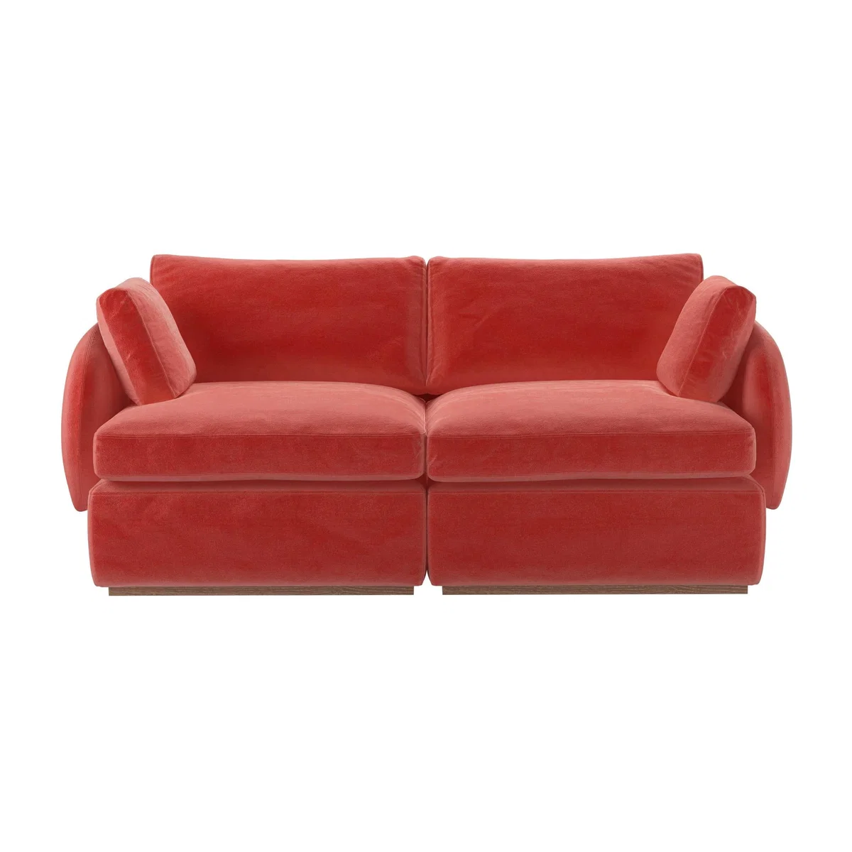 Ren 2 Seat Sofa in Dusty Rose Cotton Matt Velvet – image 1