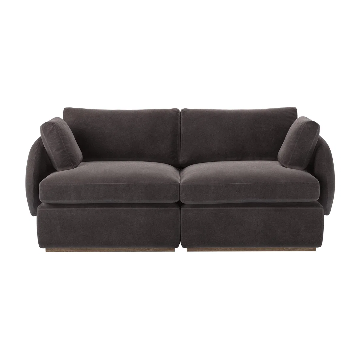 Ren 2 Seat Sofa in Shale Aquaclean Clever Velvet – image 1