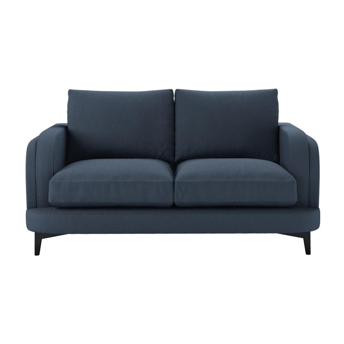 Boston Curved Arm 2 Seat Sofa in Midnight Blue Brushed Linen Cotton - sofa.com – image 1