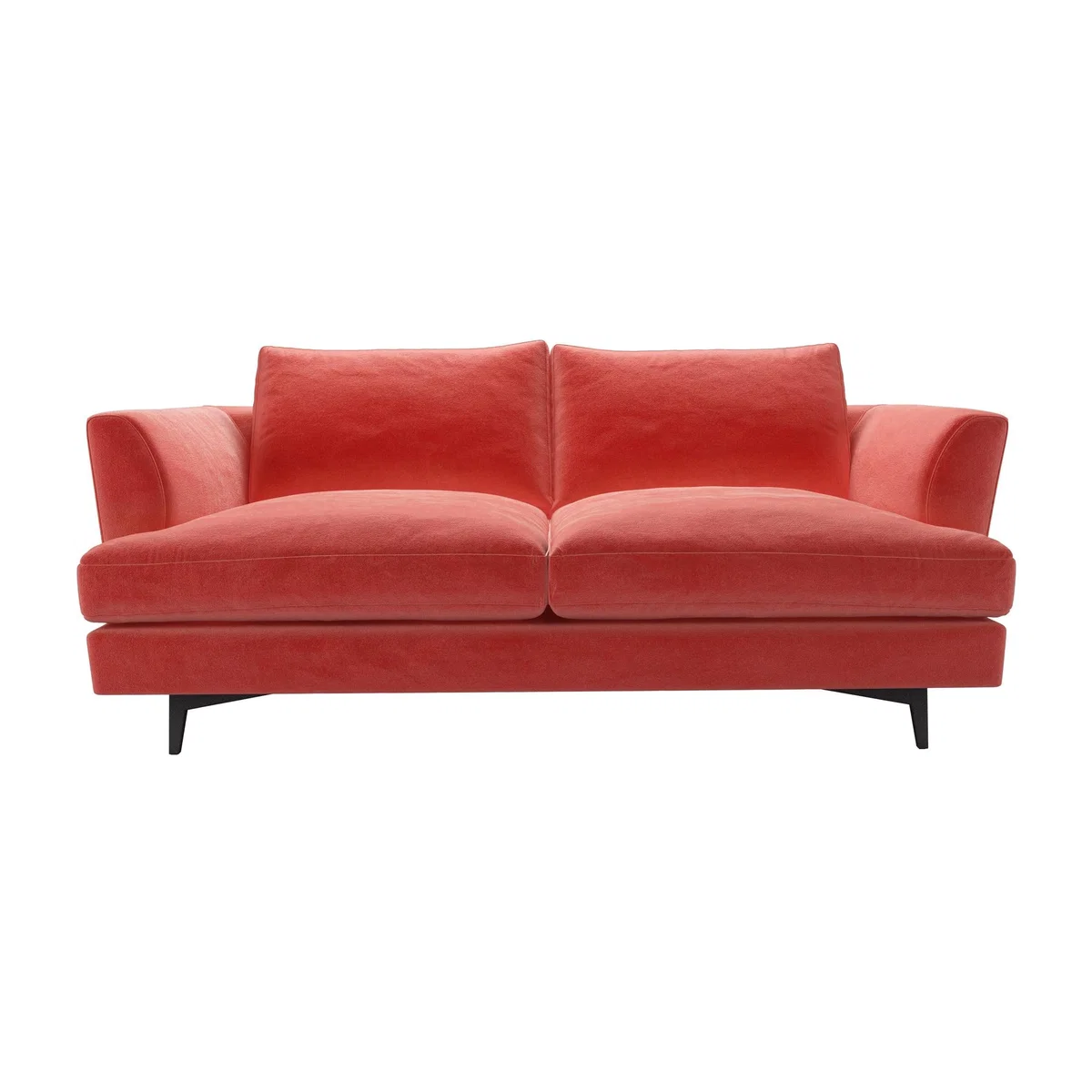 Lars 2 seat sofa in Dusty Rose Cotton Matt Velvet – image 1