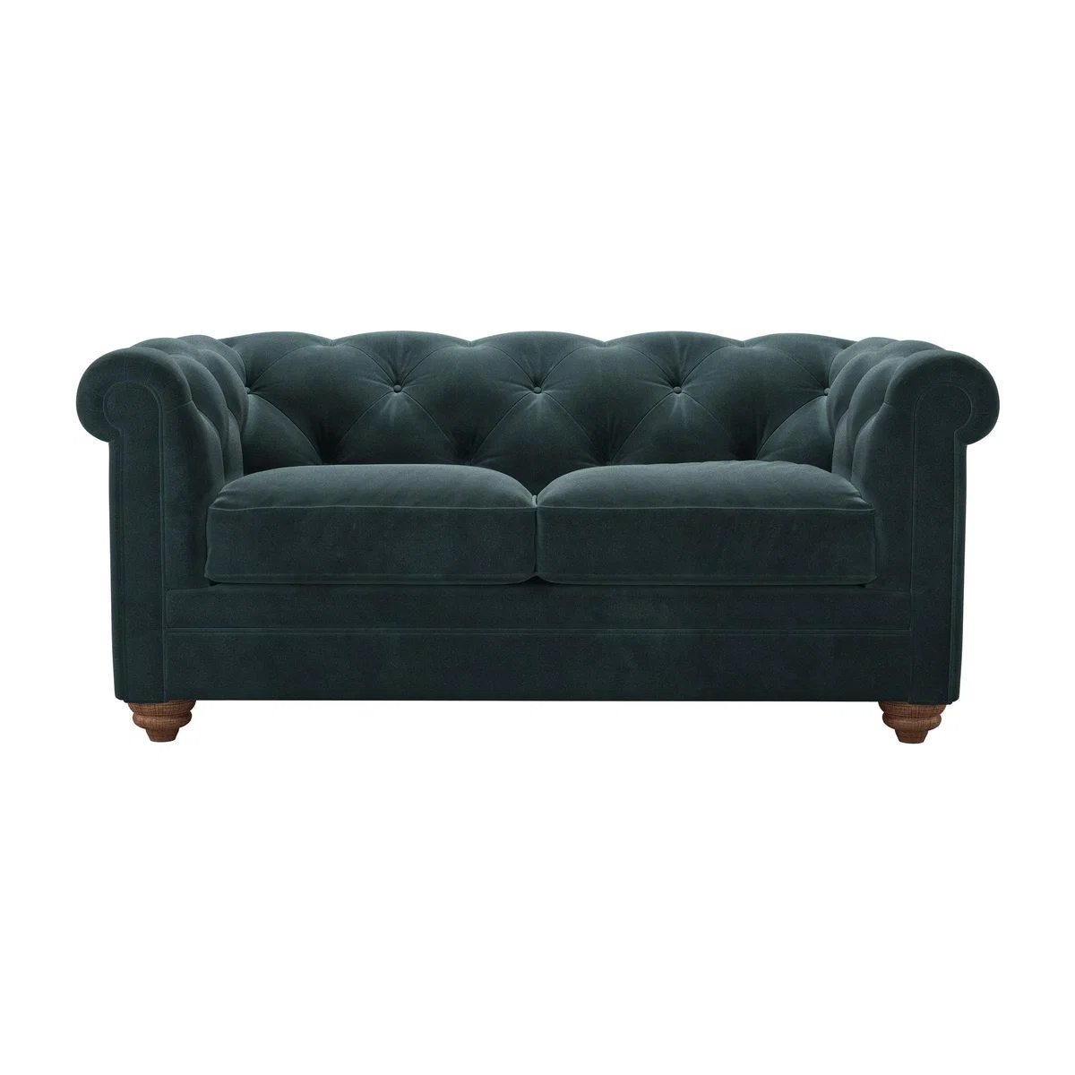 Patrick 2 Seat Sofa in Deep Forest Aquaclean Clever Velvet – image 1