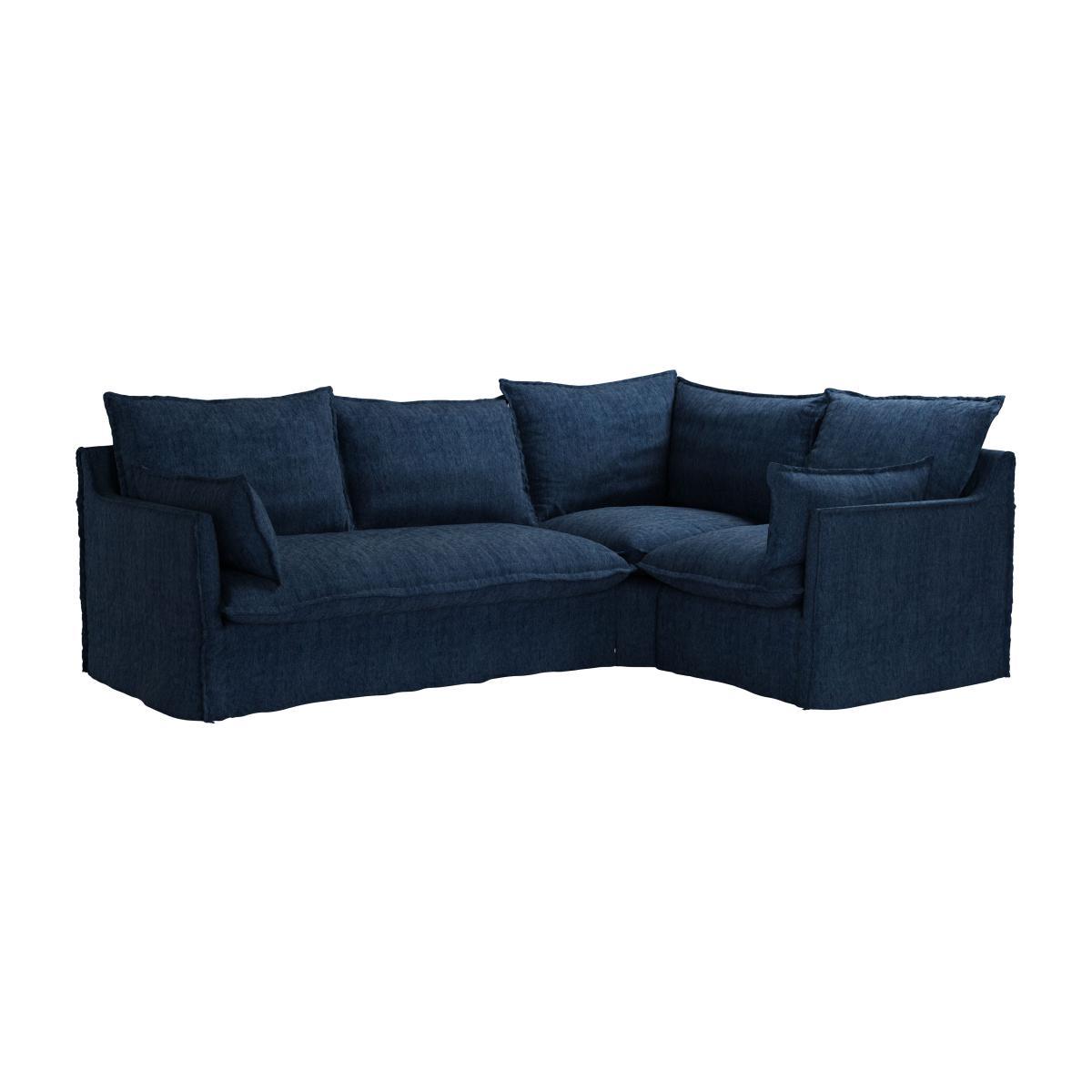 Isaac Asym: LHF 2 Seat w RHF Single in Channel Blue Sandgate - sofa.com – image 1