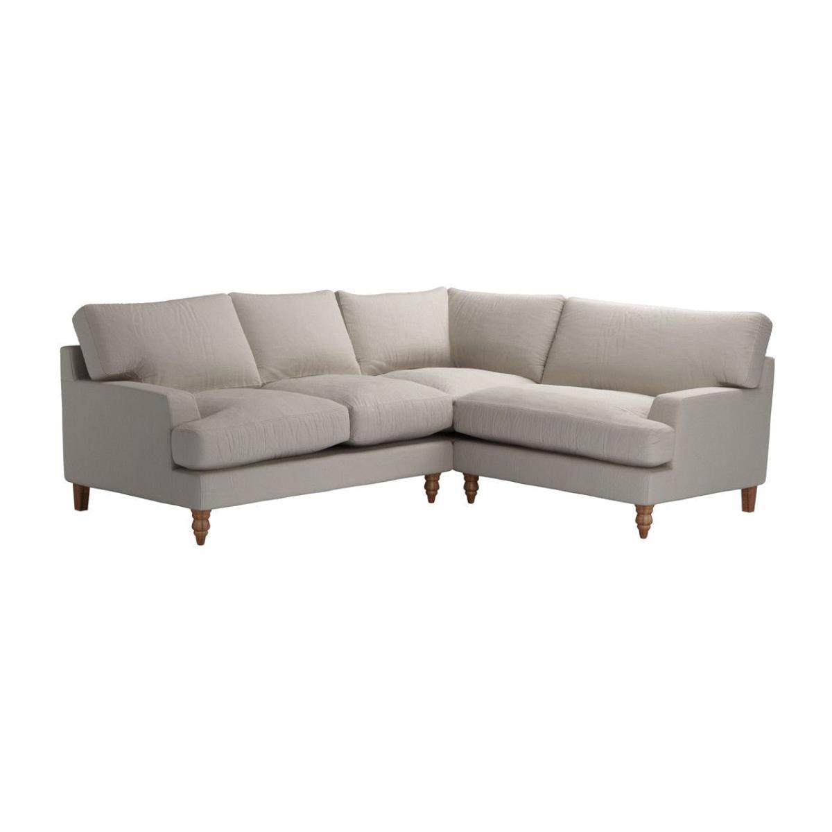 Isla Asym. Crn: LHF 2 Seat w RHF Loveseat in Stone Brushed Linen Cotton - sofa.com – image 1