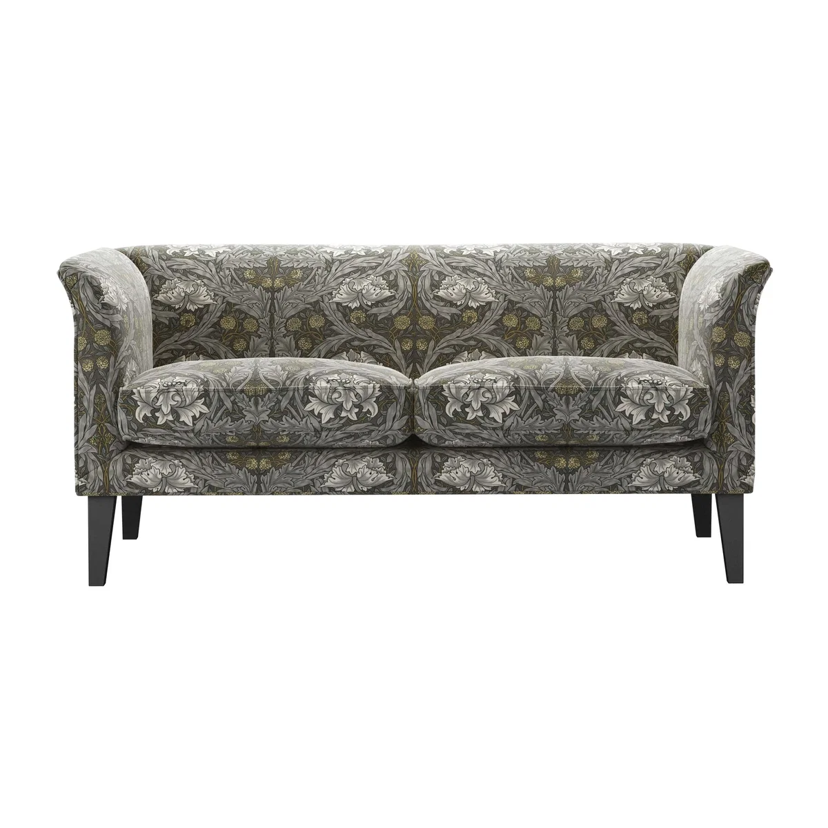 Fingal 2 Seat Sofa in African Marigold Velvet Iron – image 1