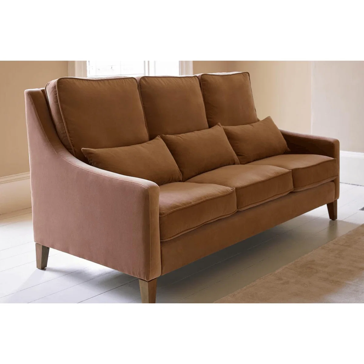 High Back Iggy 2 Seat Sofa in Thyme Florence Textured Weave – image 4
