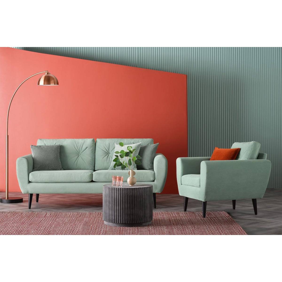 Jack 2 Seat Sofa in Yellow Soft Textured – image 6