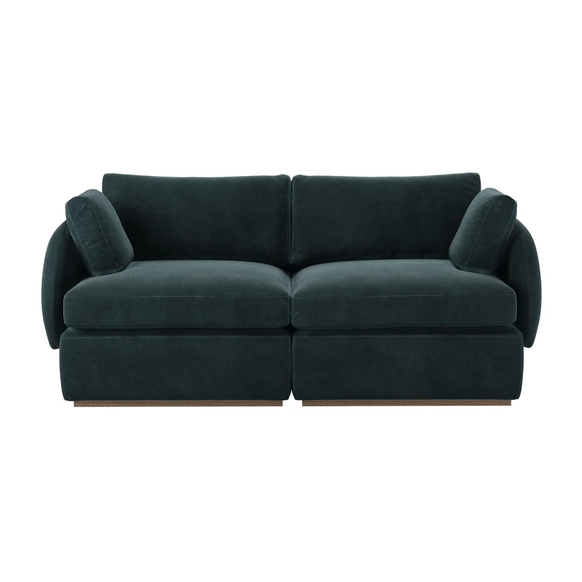 Ren 2 Seat Sofa in Deep Forest Aquaclean Clever Velvet – image 1