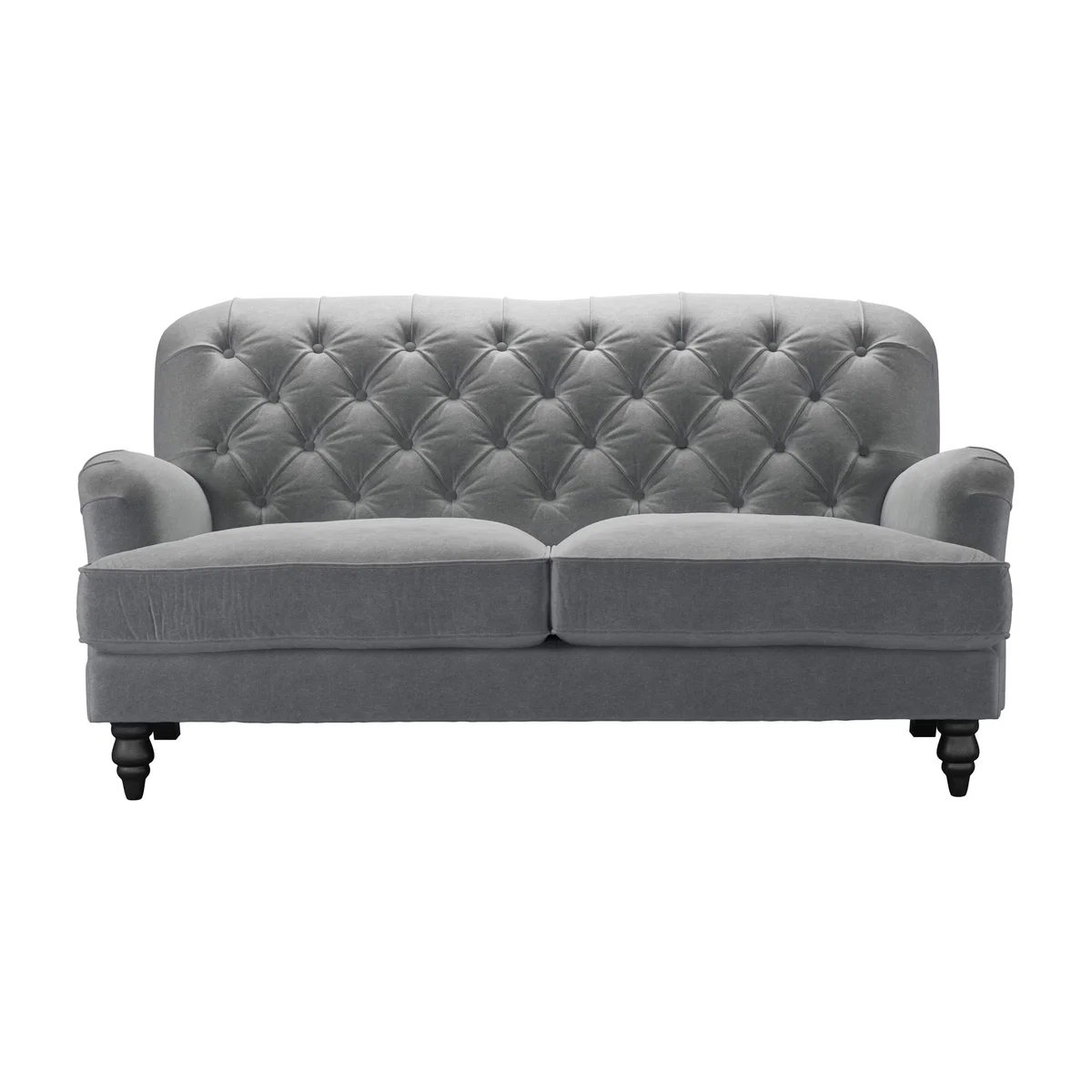 Perfectly Pristine Snowdrop Button Back 2.5 Seat Sofa in Thatch Smart Velvet - sofa.com