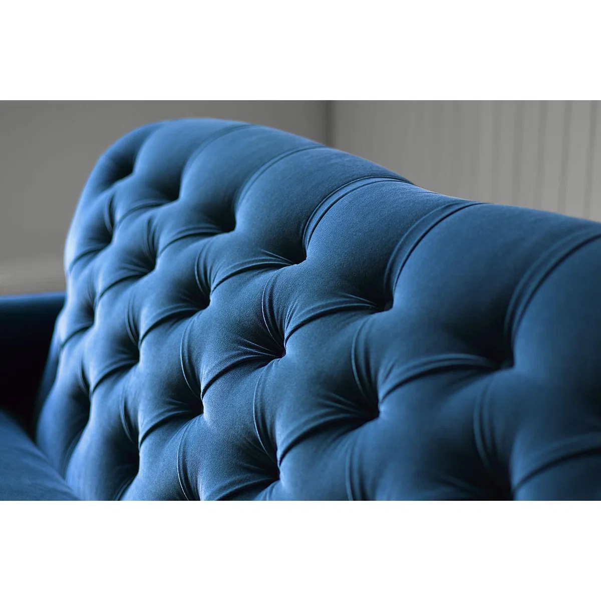 Snowdrop Button Back 2.5 Seat Sofa in Cornflower Silky Jacquard Weave - sofa.com – image 3