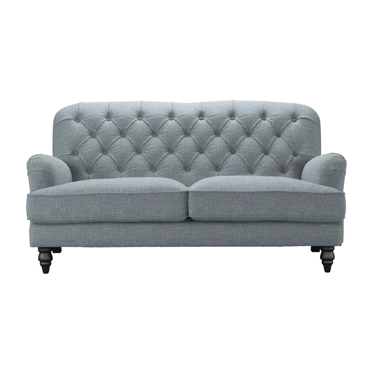 Snowdrop Button Back 2.5 Seat Sofa in Cornflower Silky Jacquard Weave - sofa.com – image 1