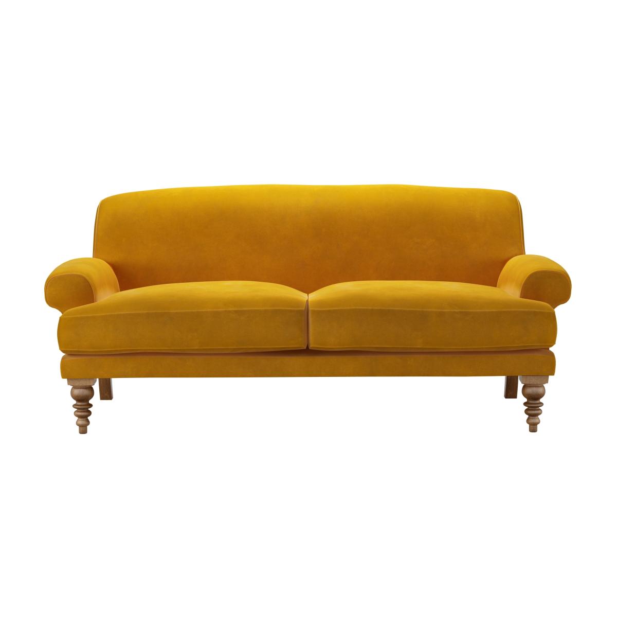 Saturday 2.5 Seat Sofa (breaks down) in Amber Smart Velvet - sofa.com – image 1