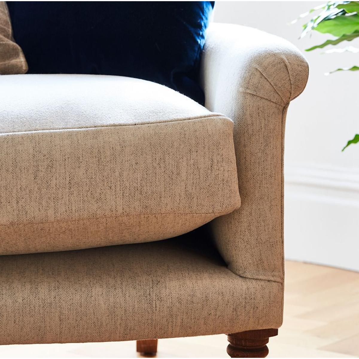 Alderney 2 Seat Sofa in Pennine Stone Organic Smart Cotton – image 3