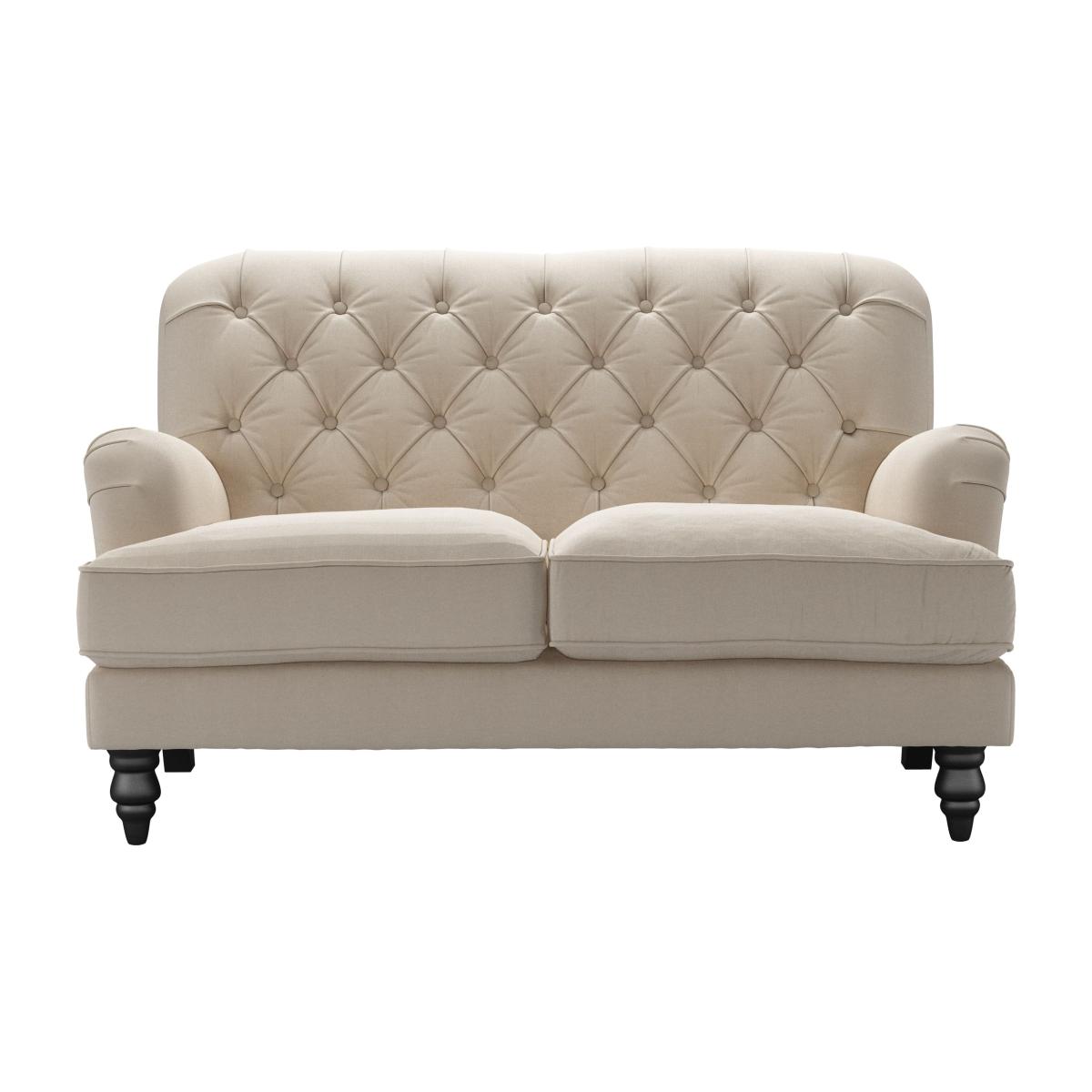 Snowdrop Button Back 2 Seat Sofa in Elderflower Organic Smart Cotton – image 1