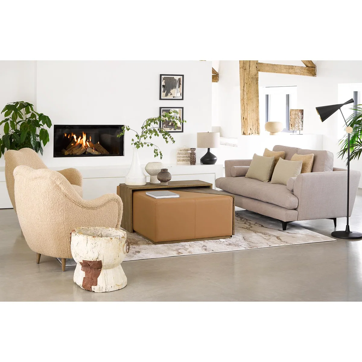 Larsen 2 Seat Sofa in Boysenberry Brushed Linen Cotton - sofa.com – image 2