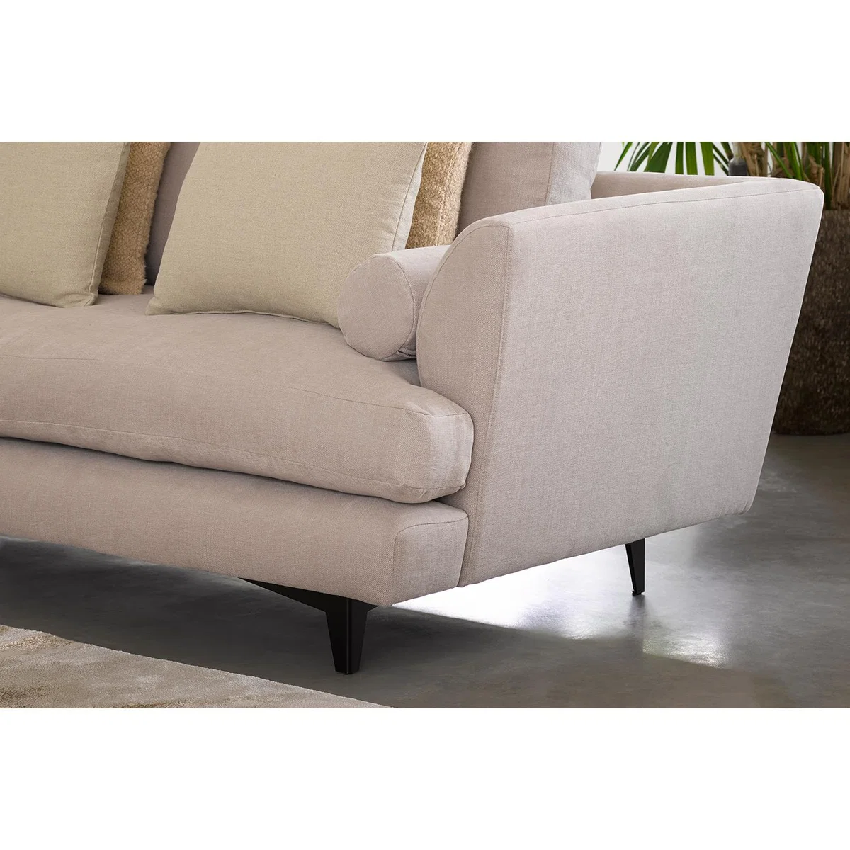 Larsen 2 Seat Sofa in Boysenberry Brushed Linen Cotton - sofa.com – image 3