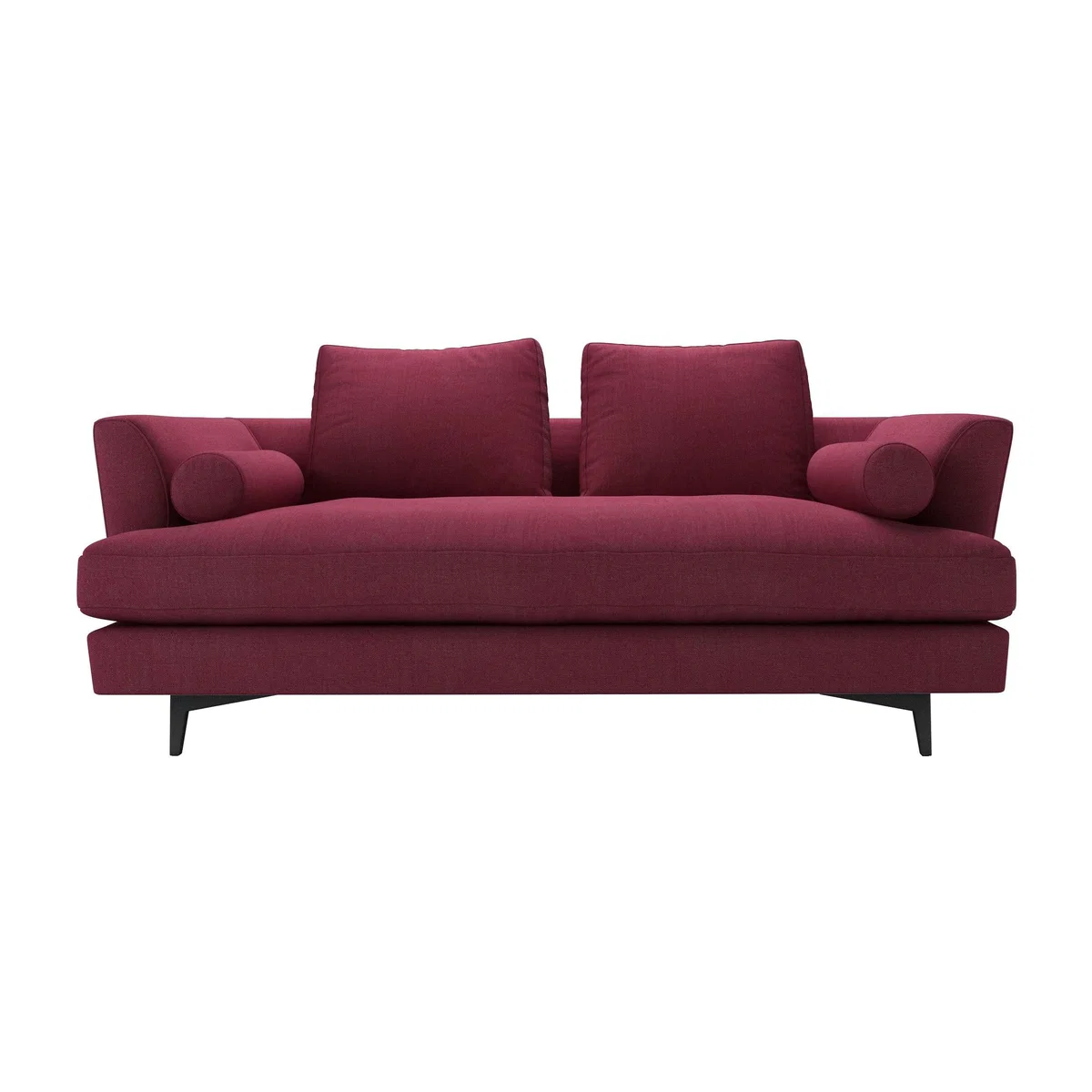Larsen 2 Seat Sofa in Boysenberry Brushed Linen Cotton - sofa.com – image 1